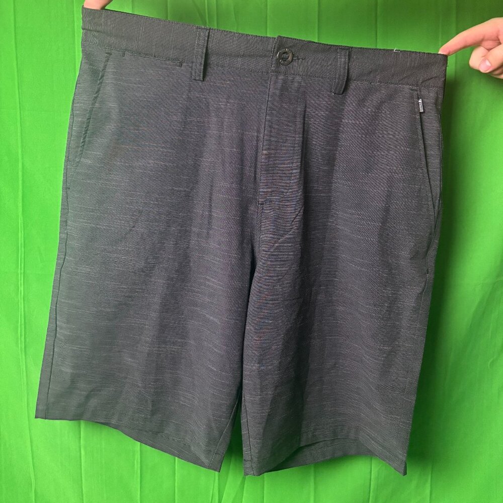 Visive Charcoal White Accents Board Shorts — Size 34